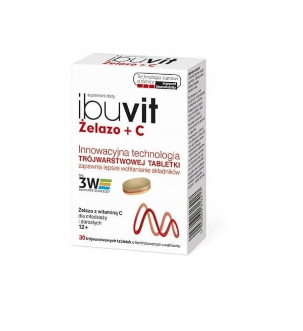 Ibuvit Rauta + C-vitamiini 30 tablettia