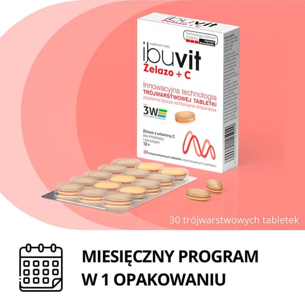Ibuvit Rauta + C-vitamiini 30 tablettia