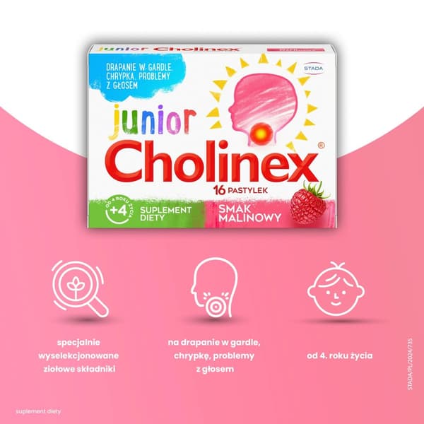 Cholinex Junior Hallon Hals 16 sugtabletter