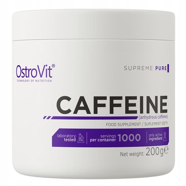 Ostrovit koffein supreme rent koffeinpulver naturlig smak 200g