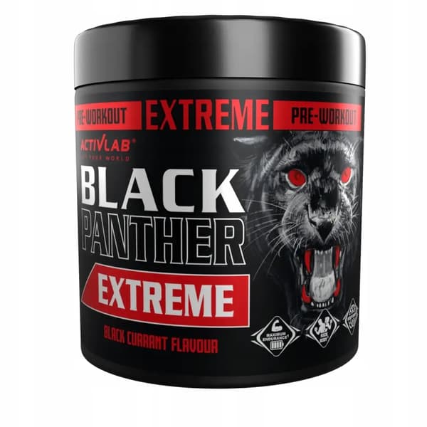 ACTIVLAB BLACK PANTHER EXTREME KOSTTILLSKOTT Pre-workout svarta vinbär 300g