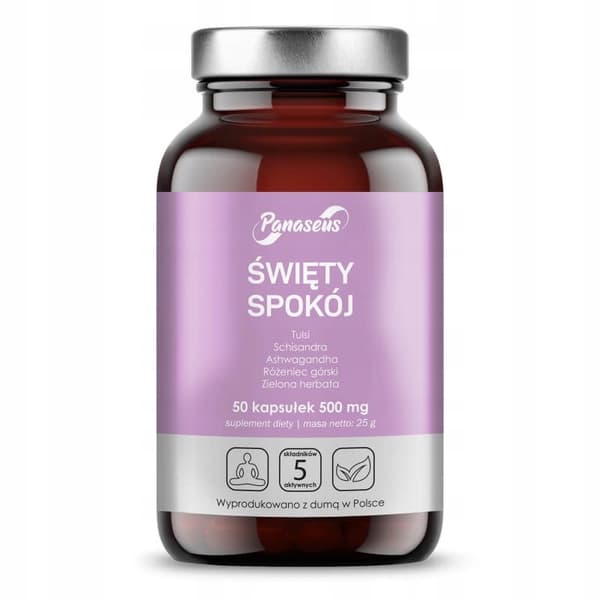 PANASEUS HELIG FRED Rhodiola rosea ashwagandha AVSLAPPNING 50 kapslar