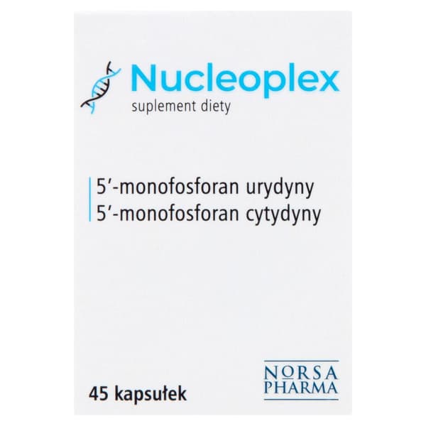NUCLEOPLEX nukleotider byggstenar av nukleinsyror Norsa Pharma 45 kapslar