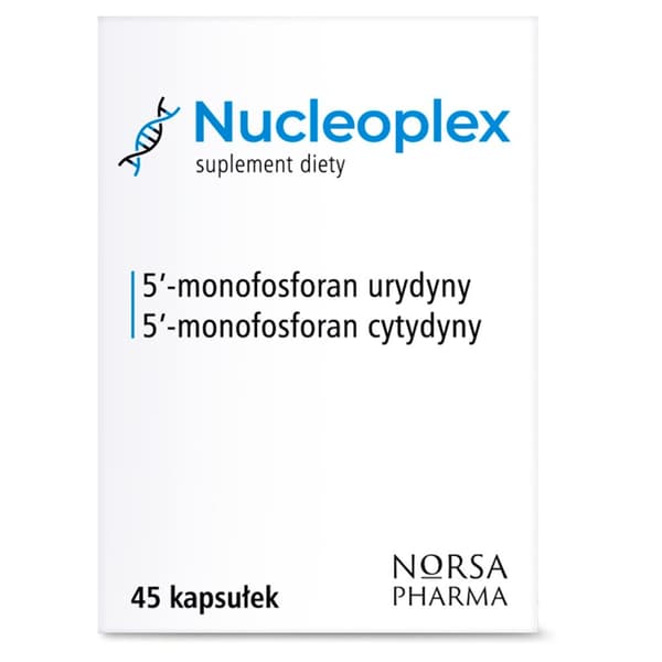 NUCLEOPLEX nukleotider byggstenar av nukleinsyror Norsa Pharma 45 kapslar