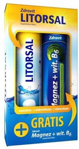 LITORSAL + MAGNESIUM MED VITAMIN B6 NP Zdrovit 24 + 24 tabletter