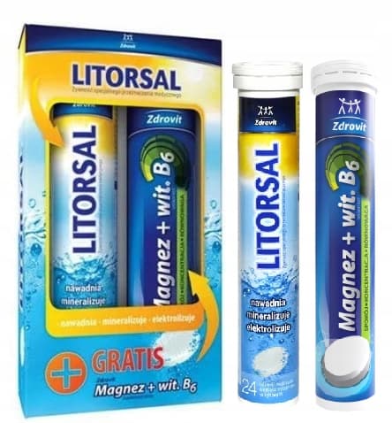 LITORSAL + MAGNESIUM MED VITAMIN B6 NP Zdrovit 24 + 24 tabletter