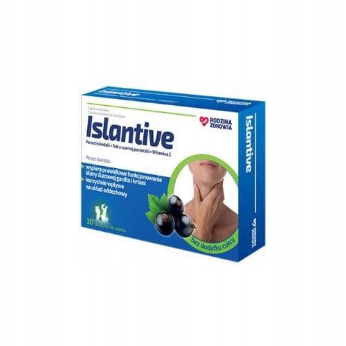 ISLANTIVE för halsen Family Health 30 sugtabletter