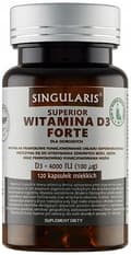 Miniatyrbild 1 av 4: SINGULARIS Vitamin D3 Forte 4000 IE BONE IMMUNITY 120 kapslar