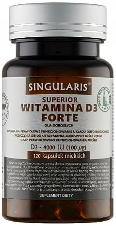 SINGULARIS Vitamin D3 Forte 4000 IE BONE IMMUNITY 120 kapslar