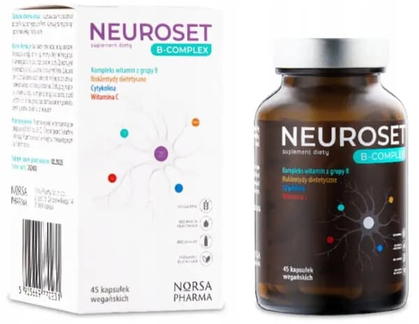 NEUROSET B-COMPLEX vitamin B-kompleks vitaminer Norsa Pharma 45 kapsler