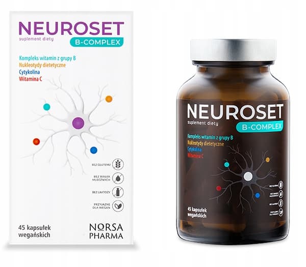 NEUROSET B-COMPLEX vitamin B-kompleks vitaminer Norsa Pharma 45 kapsler