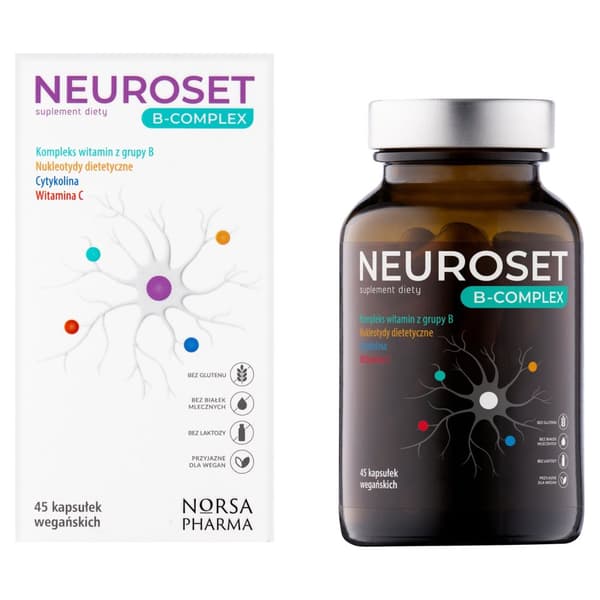 NEUROSET B-COMPLEX vitamin B-kompleks vitaminer Norsa Pharma 45 kapsler
