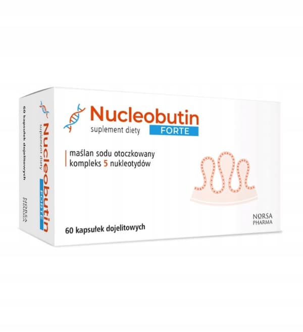 NUCLEOBUTIN FORTE natriumbutyrat tarm Norsa Pharma 60 kapslar
