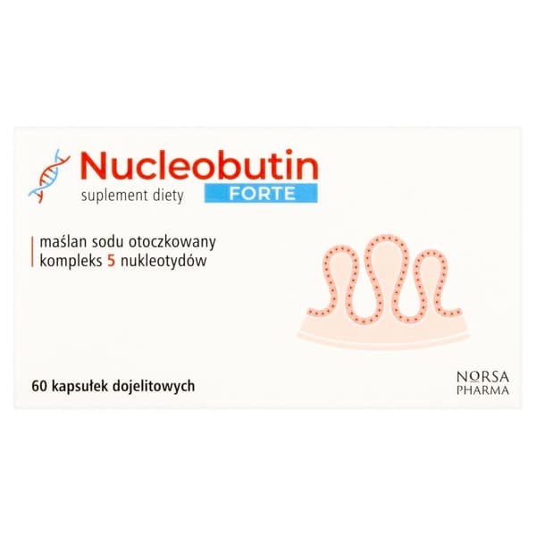 NUCLEOBUTIN FORTE natriumbutyrat tarm Norsa Pharma 60 kapslar
