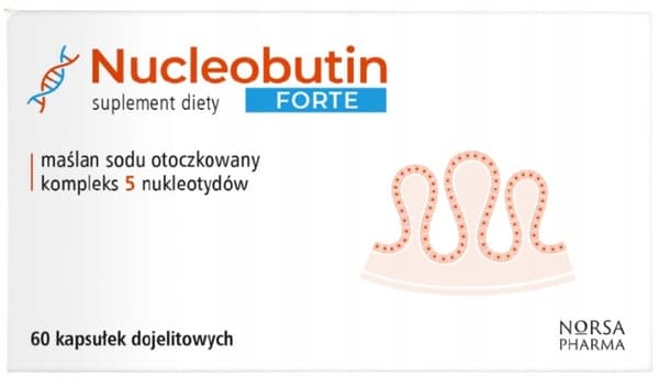 NUCLEOBUTIN FORTE natriumbutyrat tarm Norsa Pharma 60 kapslar