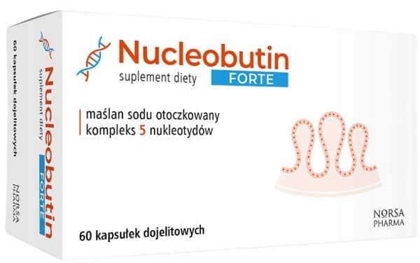 NUCLEOBUTIN FORTE natriumbutyrat tarm Norsa Pharma 60 kapslar