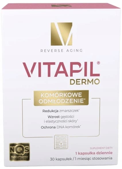 VITAPIL DERMO Cellulär föryngring RYNKREDUKTION 30 kapslar