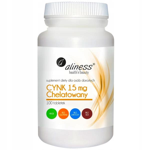 ALINESS Zinkkelaterad 15 mg zinkbisglycinat HUDIMMUNITET 100 tabletter.
