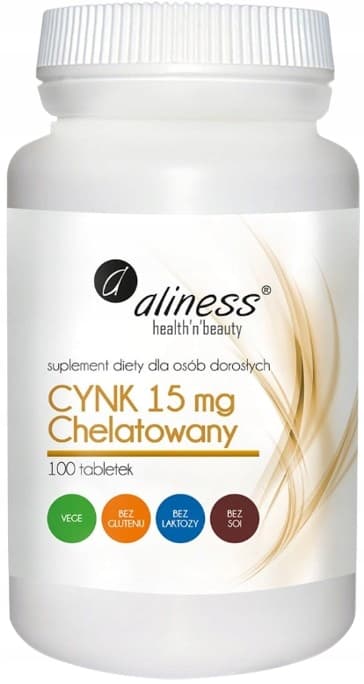 ALINESS Zinkkelaterad 15 mg zinkbisglycinat HUDIMMUNITET 100 tabletter.