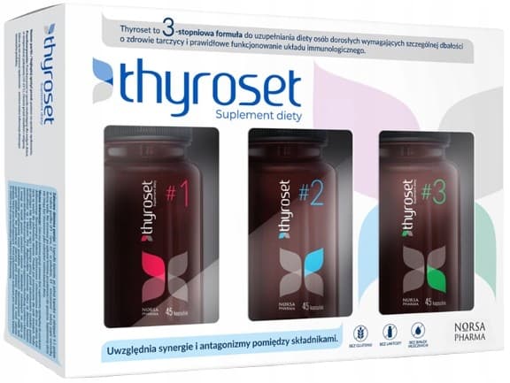 THYROSET vitaminer mineraler omega syror sköldkörtel Norsa Pharma 135 kapslar