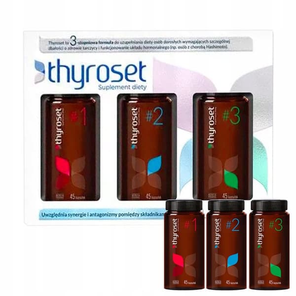 THYROSET vitaminer mineraler omega syror sköldkörtel Norsa Pharma 135 kapslar