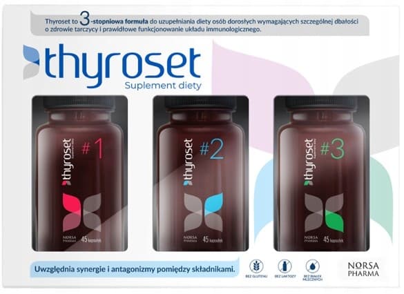 THYROSET vitaminer mineraler omega syror sköldkörtel Norsa Pharma 135 kapslar