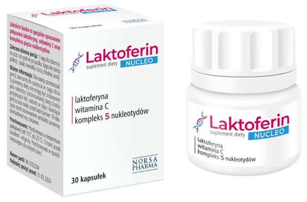 Laktoferrin NUCLEO laktoferrinnukleotider Norsa Pharma 30 kapslar