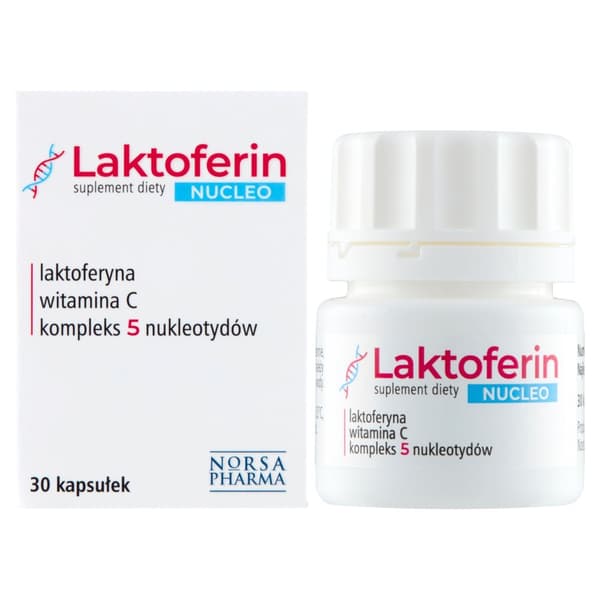 Laktoferrin NUCLEO laktoferrinnukleotider Norsa Pharma 30 kapslar