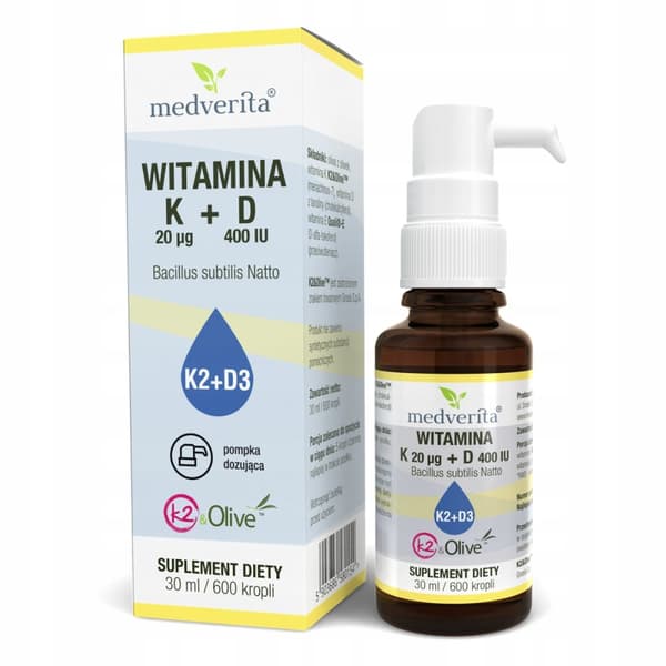 MEDVERITA Vitamin K 20 uq + D 400 IE BONES IMMUNITET droppar 30 ml