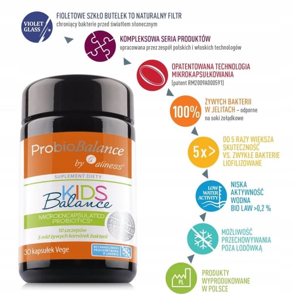 ALINESS ProbioBalance Kids PROBIOTISK IMMUNITET FÖR BARN 30 kapslar