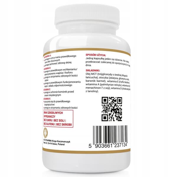 Altopharma ADEK i MCT-olja 120 kapslar