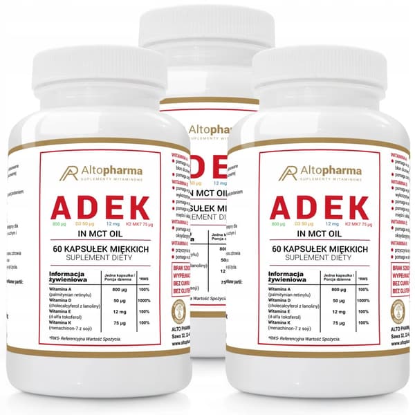 Altopharma ADEK i MCT-olja 120 kapslar