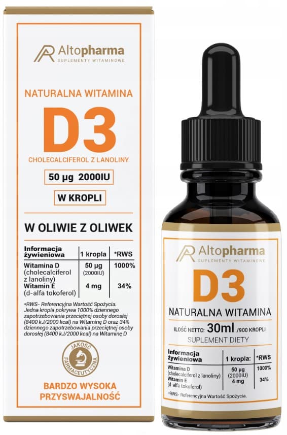 Altopharma Naturlig D3-vitamin 50 mcg 2000 IE 30 ml
