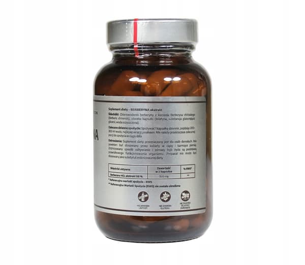 BERBERINEXTRAKT 500 mg VIKTMINSKNING Pureline Nutrition 60 kapslar