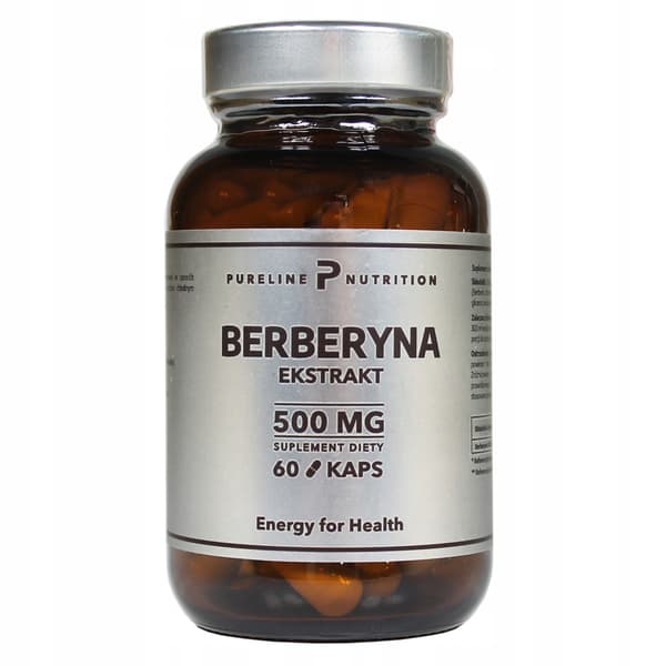 BERBERINEXTRAKT 500 mg VIKTMINSKNING Pureline Nutrition 60 kapslar