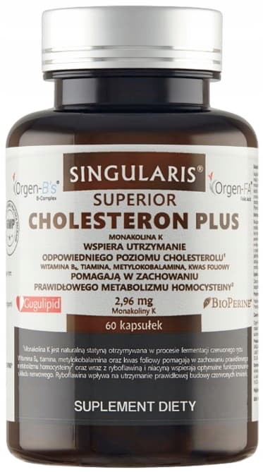 SINGULARIS Cholesterol Plus Superior MONACOLIN K KOLESTEROL 60 kapsler