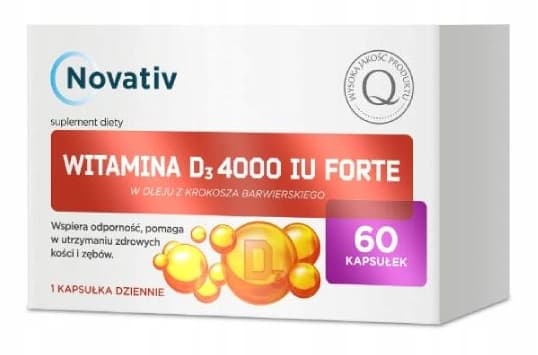 VITAMIN D3 4000 IE FORTE benimmunitet Novativ 60 kapslar