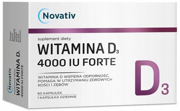 VITAMIN D3 4000 IE FORTE benimmunitet Novativ 60 kapslar