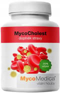 Miniatyrbild 1 av 4: MycoMedica MycoCholest Shiitakesvampar med rött ris, koenzym Q10 90 kapslar.