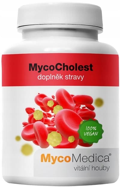 MycoMedica MycoCholest Shiitakesvampar med rött ris, koenzym Q10 90 kapslar.