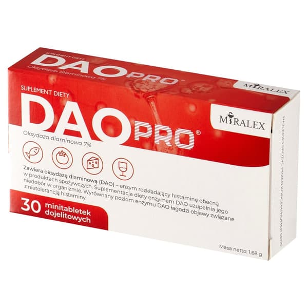 DAOPRO Histaminintolerans MATSMÄLTNING Miralex 30 kapslar