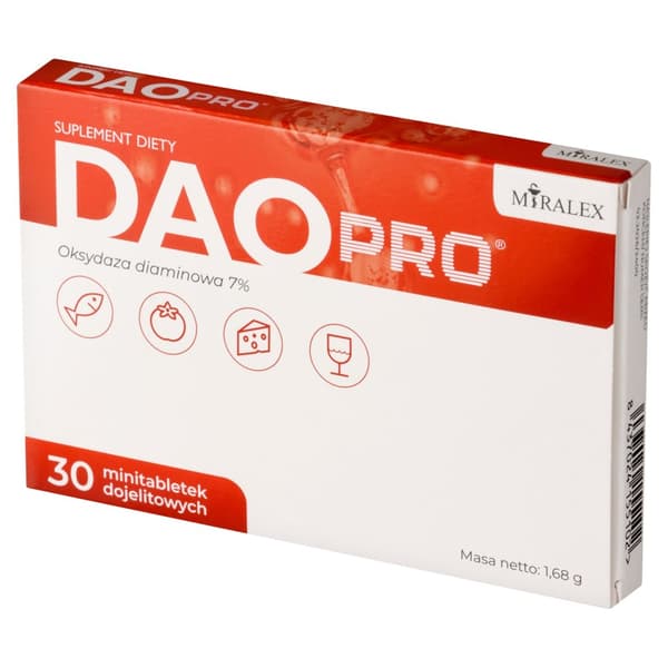 DAOPRO Histaminintolerans MATSMÄLTNING Miralex 30 kapslar