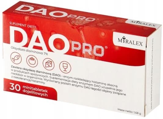 DAOPRO Histaminintolerans MATSMÄLTNING Miralex 30 kapslar