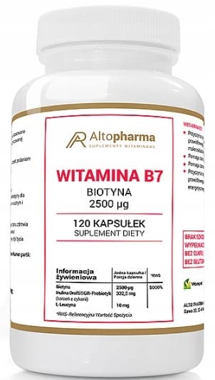 Altopharma B7-vitamiini biotiini 2500 ug 120 kapselia