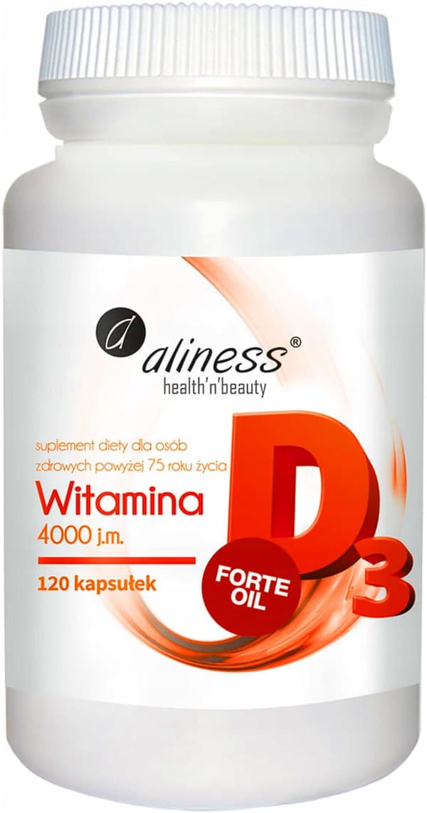 ALINESS Vitamin D3 Forte 4000 IE naturligt från lanolin IMMUNITET 120 kapslar.