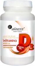 Miniatyrbild 5 av 11: ALINESS Vitamin D3 Forte 4000 IE naturligt från lanolin IMMUNITET 120 kapslar.
