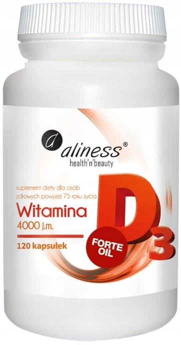 ALINESS Vitamin D3 Forte 4000 IE naturligt från lanolin IMMUNITET 120 kapslar.