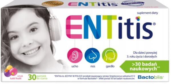 ENTitis Tutti Frutti IMMUNITET för barn 30 sugtabletter
