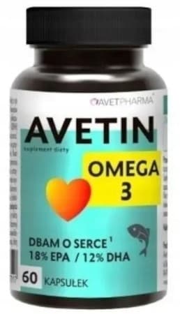 Avetin Omega 3 Heart 18% omega syrer EPA / 12% DHA Avet Pharma 60 kapsler