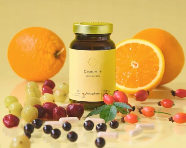 MyBestC Natural+ Vitamin C 1000 mg IMMUNITET HÄLSOSAM HUD 60 kapslar